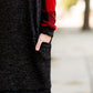 Modest girls and conservative teens red buffalo plaid sweatshirt dress