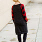 Modest girls and conservative teens red buffalo plaid sweatshirt dress
