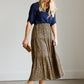 Pleated Boat Neck 3/4 Top - FINAL SALE Tops