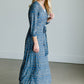 Pleated Floral Detail Belted Dress Dresses
