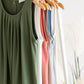 Pleated Front Layering Tank Top Shirt Zenana
