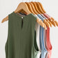 Pleated Front Layering Tank Top Shirt Zenana