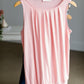 Pleated Front Sleeveless Layering Tank - FINAL SALE Tops S / Pink
