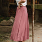 Pleated Mauve Stretch Waist Midi Skirt - FINAL SALE Skirts