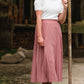 Pleated Mauve Stretch Waist Midi Skirt - FINAL SALE Skirts