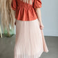 Pleated Print Maxi Skirt Skirts Polagram