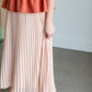 Pleated Print Maxi Skirt Skirts Polagram
