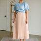 Pleated Print Maxi Skirt Skirts Polagram
