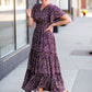 Plum Floral Maxi Dress Dresses Mikarose