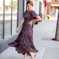 Plum Floral Maxi Dress Dresses Mikarose