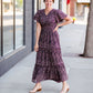 Plum Floral Maxi Dress Dresses Mikarose