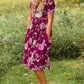 Plum Floral Pocket Midi Dress - FINAL SALE Dresses