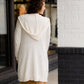 Modest Women's Hooded Long Cream and Charcoal Cardigans