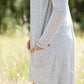 gray ribbed long open front cardigan