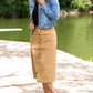 Polka Dot Button Up Midi Skirt - FINAL SALE Skirts