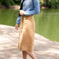 Polka Dot Button Up Midi Skirt - FINAL SALE Skirts