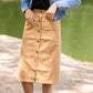 Polka Dot Button Up Midi Skirt - FINAL SALE Skirts