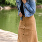 Polka Dot Button Up Midi Skirt - FINAL SALE Skirts