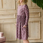 Polka Dot Long Sleeve Knit Midi Dress - FINAL SALE Dresses