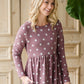 Polka Dot Long Sleeve Knit Midi Dress - FINAL SALE Dresses