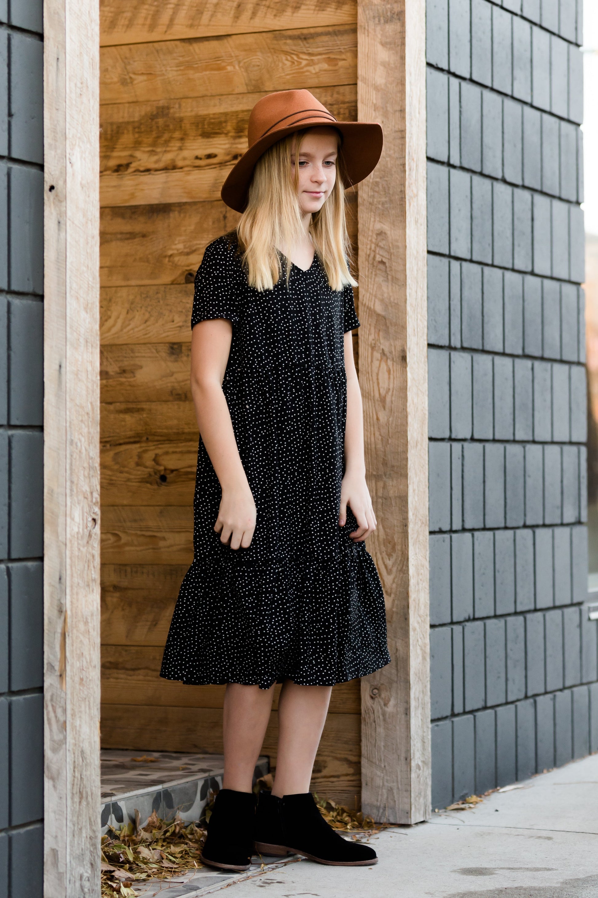 Polka Dot Ruffle Midi Dress - FINAL SALE Dresses