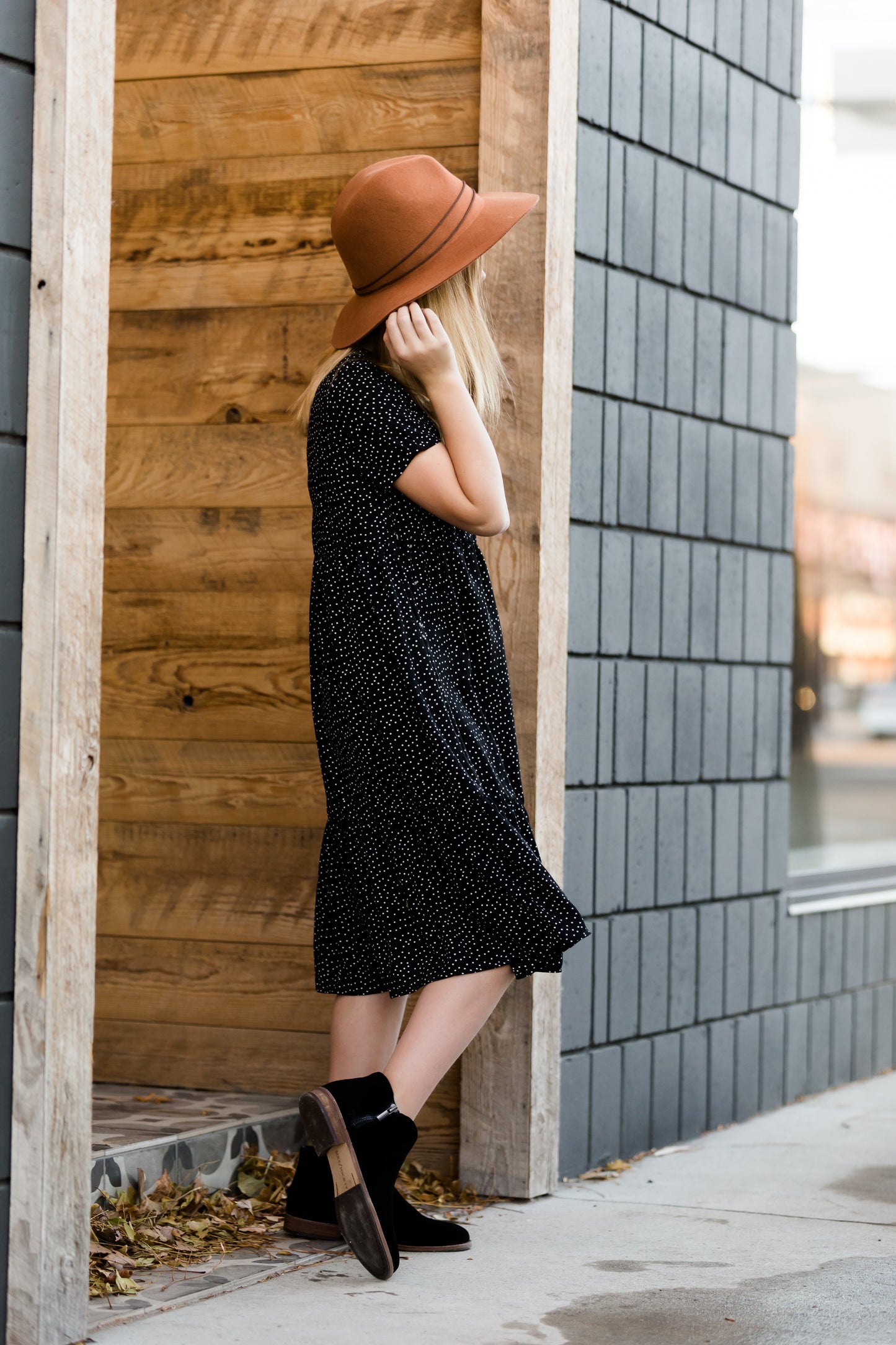 Polka Dot Ruffle Midi Dress - FINAL SALE Dresses