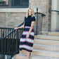 Polka Dot & Striped Pleated Skirt - FINAL SALE Skirts