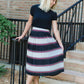 Polka Dot & Striped Pleated Skirt - FINAL SALE Skirts