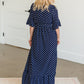 Polka Dot Trumpet Sleeve Maxi Dress - FINAL SALE Dresses