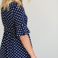 Polka Dot Trumpet Sleeve Maxi Dress - FINAL SALE Dresses