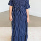 Polka Dot Trumpet Sleeve Maxi Dress - FINAL SALE Dresses