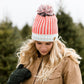 Pom Pom Fleece Lined Hat or Mittens - FINAL SALE Accessories Coral / Hat
