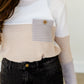 Popcorn Waffle Knit Long Sleeve Top - FINAL SALE Tops