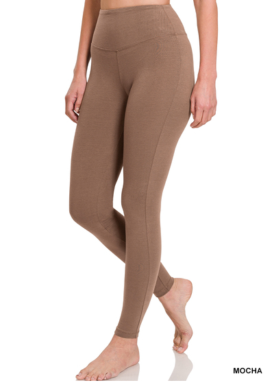 Premium Cotton Long Leggings Skirts Mocha / S