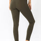 Premium Cotton Wide Waistband Full Length Leggings Leggings Zenana