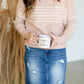 Premium Pink Petal Striped Top - FINAL SALE Tops