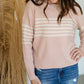 Premium Pink Petal Striped Top - FINAL SALE Tops