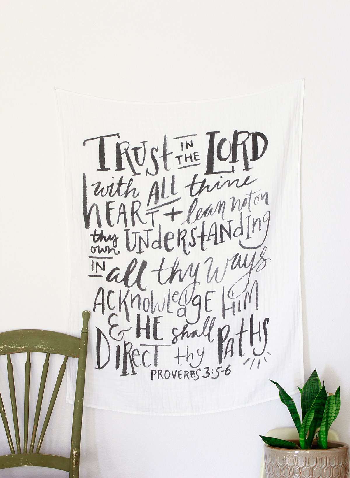 trust in the lord cotton swaddle
