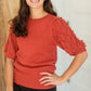 Puff Short Sleeve Sweater Top Tops Polagram + BaeVely