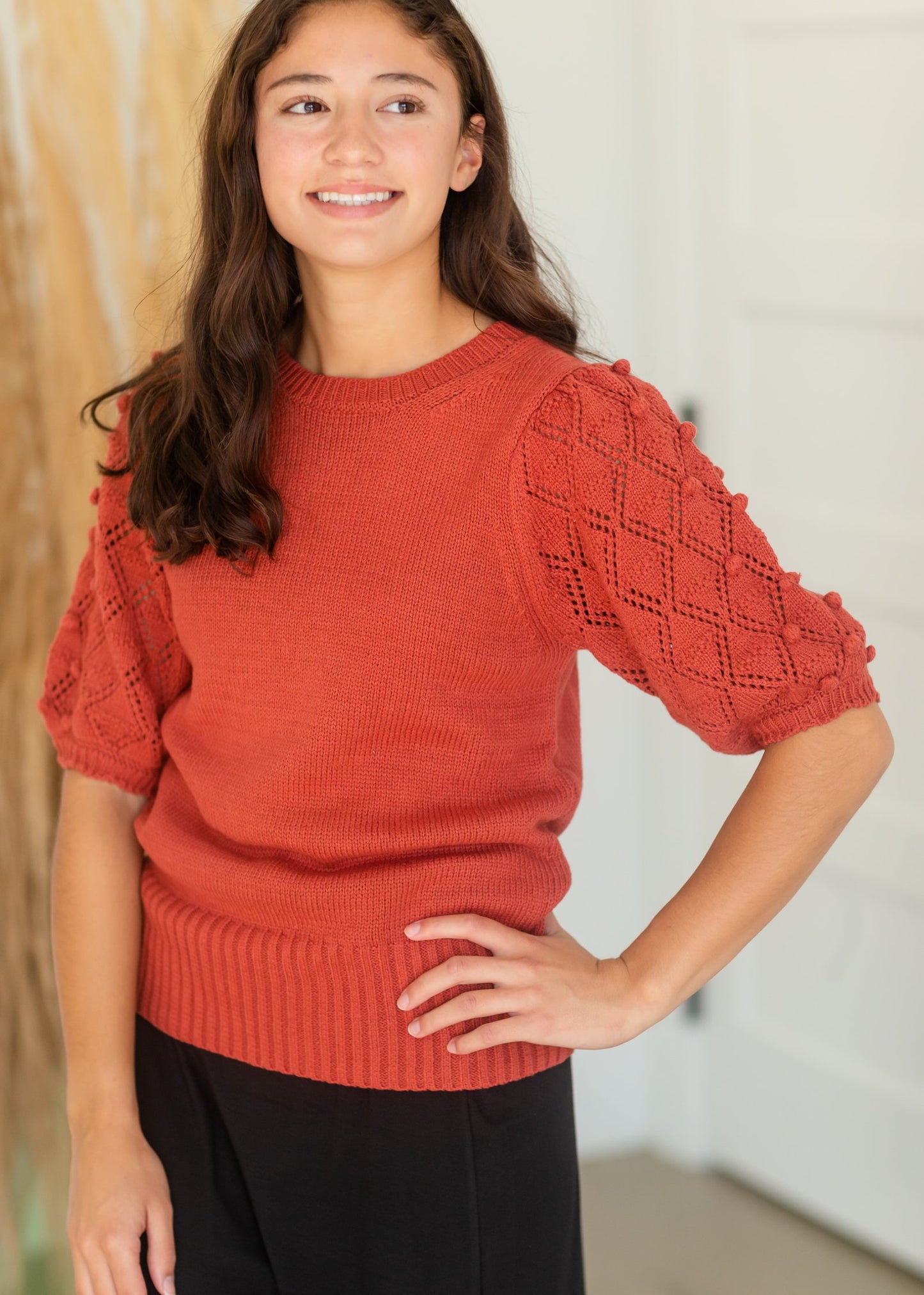 Puff Short Sleeve Sweater Top Tops Polagram + BaeVely