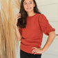 Puff Short Sleeve Sweater Top Tops Polagram + BaeVely