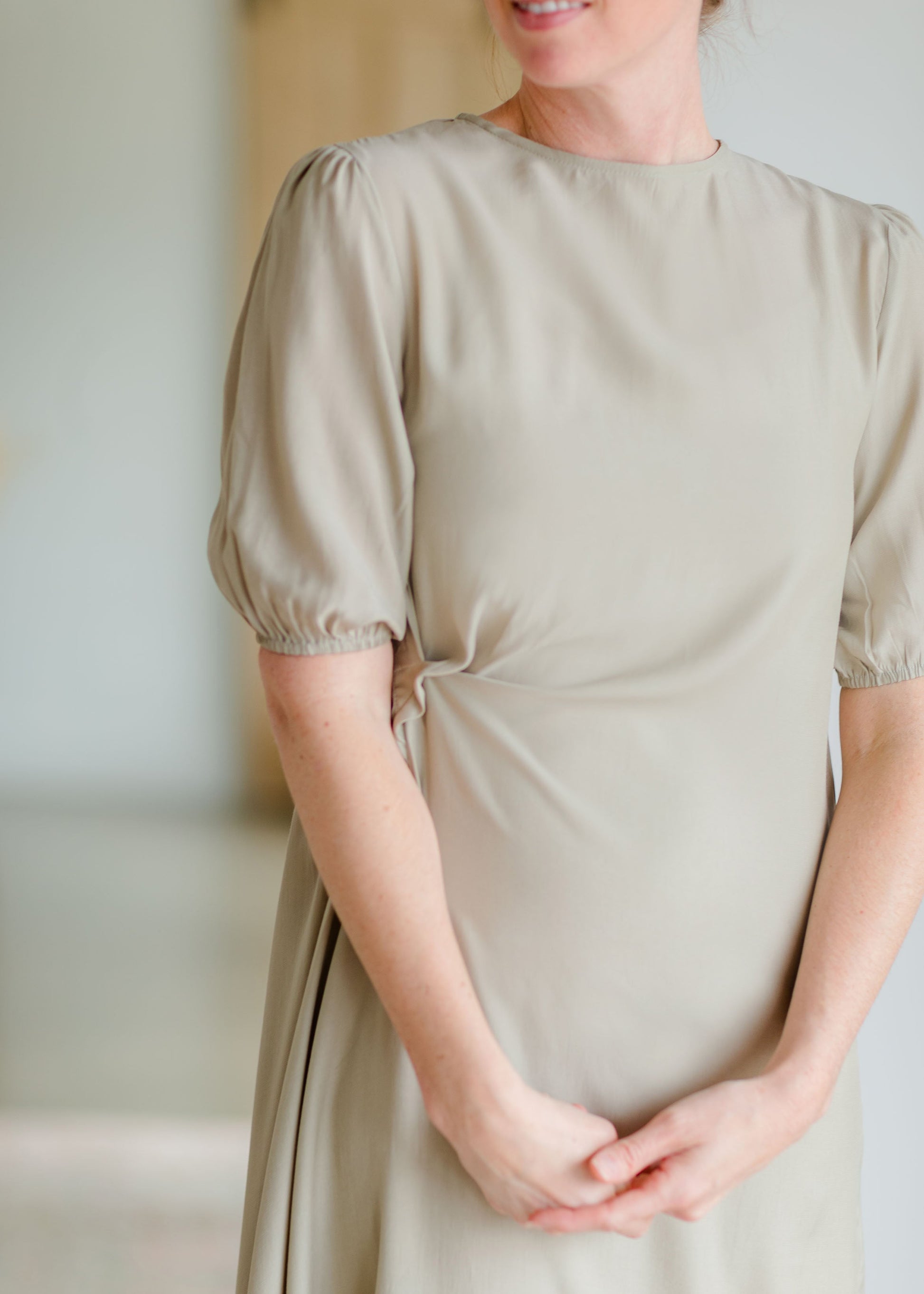 Puff Sleeve Asymmetrical Dress Dresses Grade & Gather