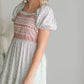 Puff Sleeve Embroidered Square Neck Midi Dress Dresses Polagram & BaeVely