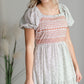 Puff Sleeve Embroidered Square Neck Midi Dress Dresses Polagram & BaeVely