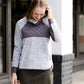 Pullover Asymmetrical Snap Sherpa Sweater - FINAL SALE Tops