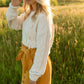Pullover Chenille Pom Detail Sweater Tops