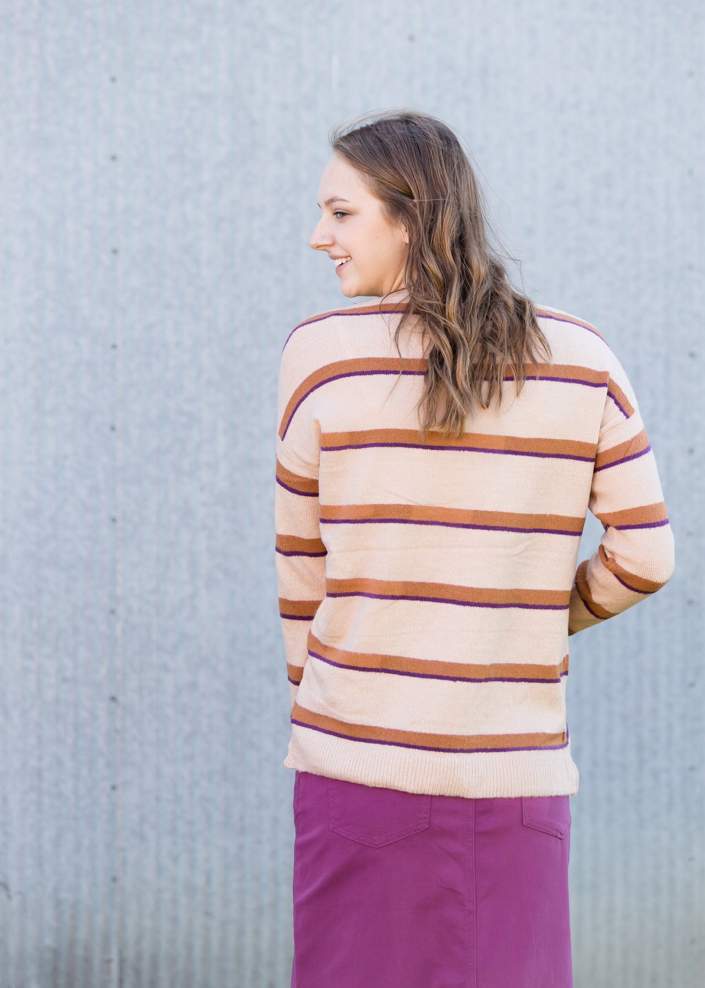 Pullover Striped Cozy Sweater - FINAL SALE Tops