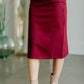 This is the quinn knit midi skirt that is made of high quality knit with a stretch waistband and is in a streight fit.