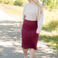 Quinn Burgundy Midi Skirt Skirts