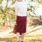 Quinn Burgundy Midi Skirt Skirts